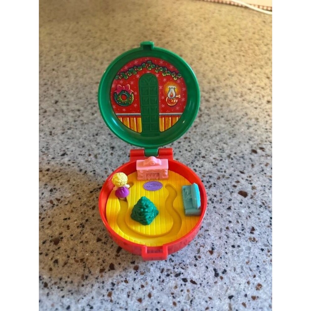 Vintage 1993 Polly Pocket Christmas Wreath/McDonalds Happy Meal Toy/Excellent